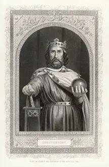 Drucke von Karl der Große (Karl der Grosse) war König der Franken von 768 und Herrscher über die Langobarden von 774 sowie Kaiser des Römischen Reiches ab dem Jahr 800 Muridae Drucke: Karl der Große, König und Kaiser