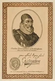 16th Century Statesman Drucke: Charles Howard Nottinghm