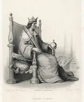 Medieval European Kings Drucke: CHARLES I