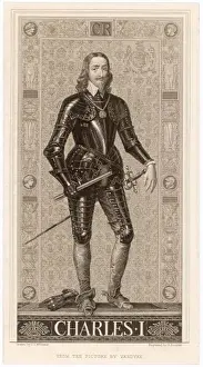 17th Century Royal Portraits Drucke: Charles I Bourne