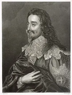 English Royal Family Drucke: Charles I Knight