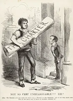 19th Century British History Drucke: Chartism Cartoon