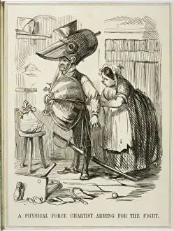 Chartist Movement Drucke: Chartist Arming Cartoon