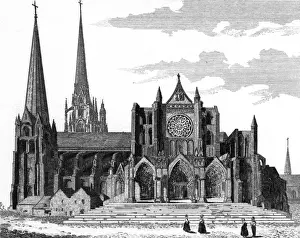 Frankreich Drucke: Kathedrale von Chartres