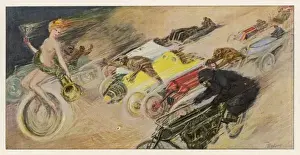 Vintage Car Culture Drucke: THE CHASE 1904