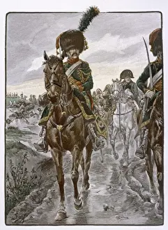 Jäger auf Pferd