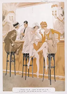 Mary Evans Prints Online Shop Drucke: Chatting at the Bar