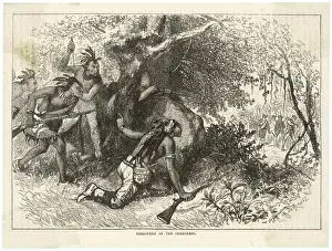 Native American Warfare Drucke: Cherokees Attack British