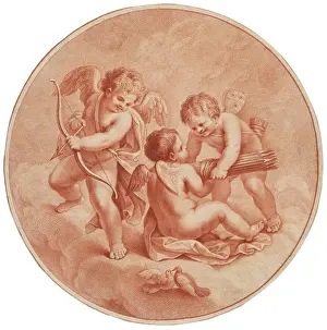 Pfeile der Zuneigung: Eine zeitlose Reise durch Cupid's Reich: Engel in Wolken 18C