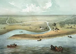 Native American Trading Post Drucke: Chicago in 1820