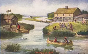 Chicago History Drucke: Chicago in 1833