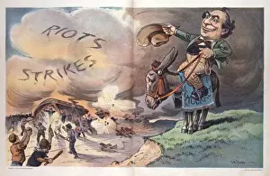 William Jennings Bryan Cartoon Drucke: The Chicago platform applied in St. Louis