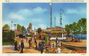 Drucke von Chicagoer Weltausstellung - Zauberinsel. Ein Spielplatz für Kinder mit alten und neuen Freizeitgeräten. Datum: 1933 Illinois Drucke: Chicagoer Weltausstellung – Zauberinsel