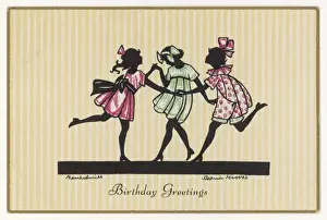 Vintage Children Playing Drucke: Children Dancing 20C