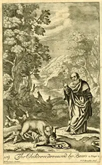 Wild Animal Artwork Drucke: The children devoured by bears
