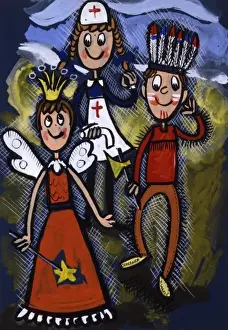 Malcolm Greensmith Art Drucke: Children have fun dressing up