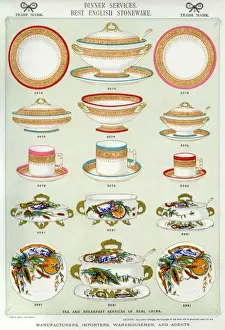 Antique Tableware Collection Drucke: China Services (14)