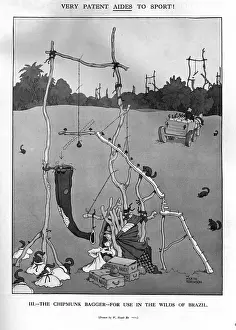 William Heath Robinson Prints Drucke: The Chipmunk Bagger by Heath Robinson