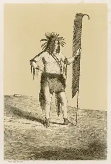 19th Century Native Americans Drucke: Chippeway Warrior