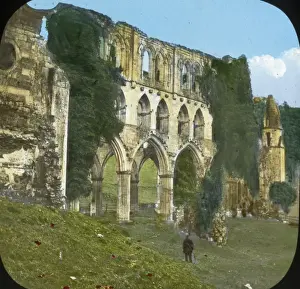 Die Kirche von The Choir im Rievaulx Abbey in Nord-Yorkshire