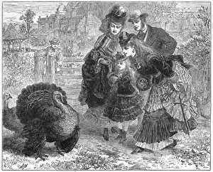 Historical Farm Scenes Drucke: Choosing a Turkey