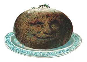 Weihnachtscard mit Puddingform