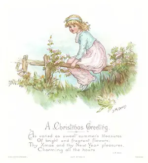 Vintage Christmas Image Drucke: Christmas Message