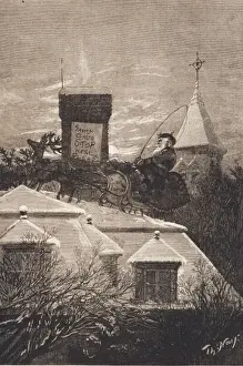Victorian Christmas Scene Drucke: Christmas station