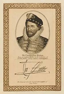 Tudor Era Politician Drucke: Christopher Hatton