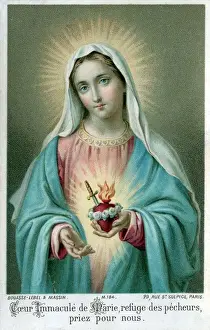 Kolor lithografische Betrachtungskarte - Die Mariä (Die Jungfrau Maria)