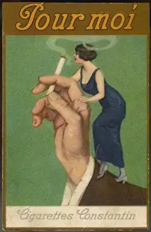 Vintage Tobacco Advertisements Drucke: Cigarette Pour Moi