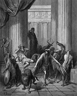 Ancient Greece Mythology Images Drucke: Circa turning men into beasts