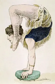 Early 20th Century Art Drucke: Circus Acrobats / Garnier
