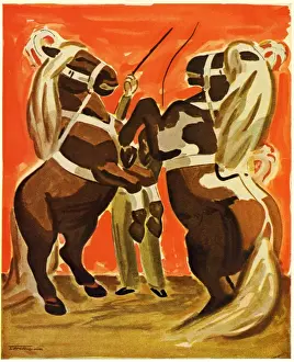 Riesenpferde im Zirkus