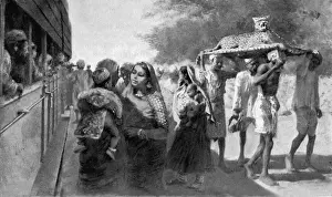 Drucke von Drittklasse Passagiere, Datum: 1894 Gepard Drucke: Dritter Klass/Indien/1894