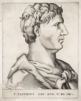 Roman Empire Historical Figures Drucke: Claudius I (Anon)