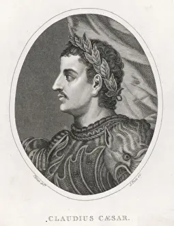 Ancient Roman Emperors Drucke: Claudius I (Titian)
