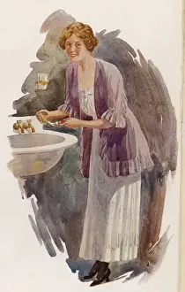 Vintage Toothpaste Advertisement Drucke: About to Clean Teeth