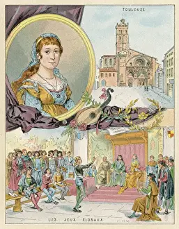 French Literary Figures Drucke: Clemence Isaure