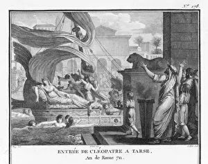 Ancient Egyptian Queen Drucke: Cleopatra VII in Barge