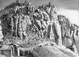 Mountainous Scenery Images Drucke: Cliff face