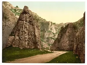 Nostalgic Views Of England Drucke: Cliffs, III, Cheddar, England