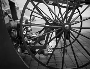 London Fire Brigade Equipment Drucke: Close-up of wheels on LFB fire engine