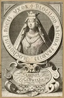 Medieval European Monarchs Drucke: Clotilde, Q of Clovis I
