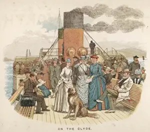 Clyde River Scotland Drucke: Clyde Excursionists