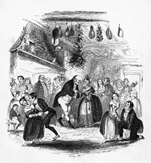 Pickwick Papers Illustrations Drucke: Cmas at Dingley Dell
