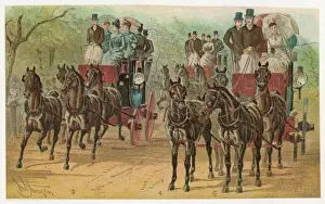 Horse Drawn Carriages Drucke: Coaching Meet in Hyde Pk
