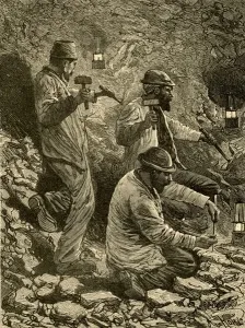 Steinkohlebergbau Drucke: Bergbau Kohle
