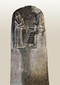 Drucke von Kodex von Hammurapi, babylonische Kunst, altbabylonischer Zeitraum, Relief auf Fels, Provenienz: IRAN; Suse Verwandte Bilder Drucke: Hammursprache