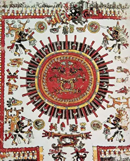 Drucke von Der Codex Borbonicus ist ein aztekisches Buchband, das von einem aztekenpriester kurz vor oder nach der spanischen Eroberung Mexikos geschrieben wurde zwischen 1562 und 1563. Folio 17r Verwandte Bilder Drucke: Der Codex Borbonicus ist ein azteker Kodizik, geschrieben von einem aztekischen Priester